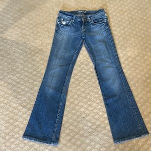 Miss Me Size 26 Blue Denim With White Lace